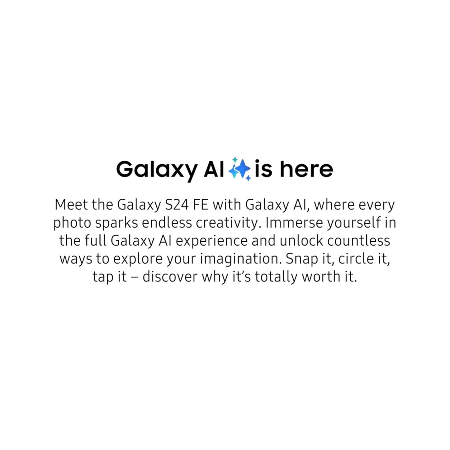 Samsung Galaxy S24 FE 5G AI Smartphone (Graphite, 8GB RAM, 128GB Storage)