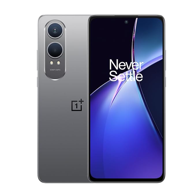 OnePlus Nord CE4 Lite 5G (Super Silver, 8GB RAM, 128GB Storage) | Lifetime Display Warranty | 5500 mAh Battery, 80W SUPERVOOC and Reverse Charging | 50MP Camera with OIS | 120Hz AMOLED Display
