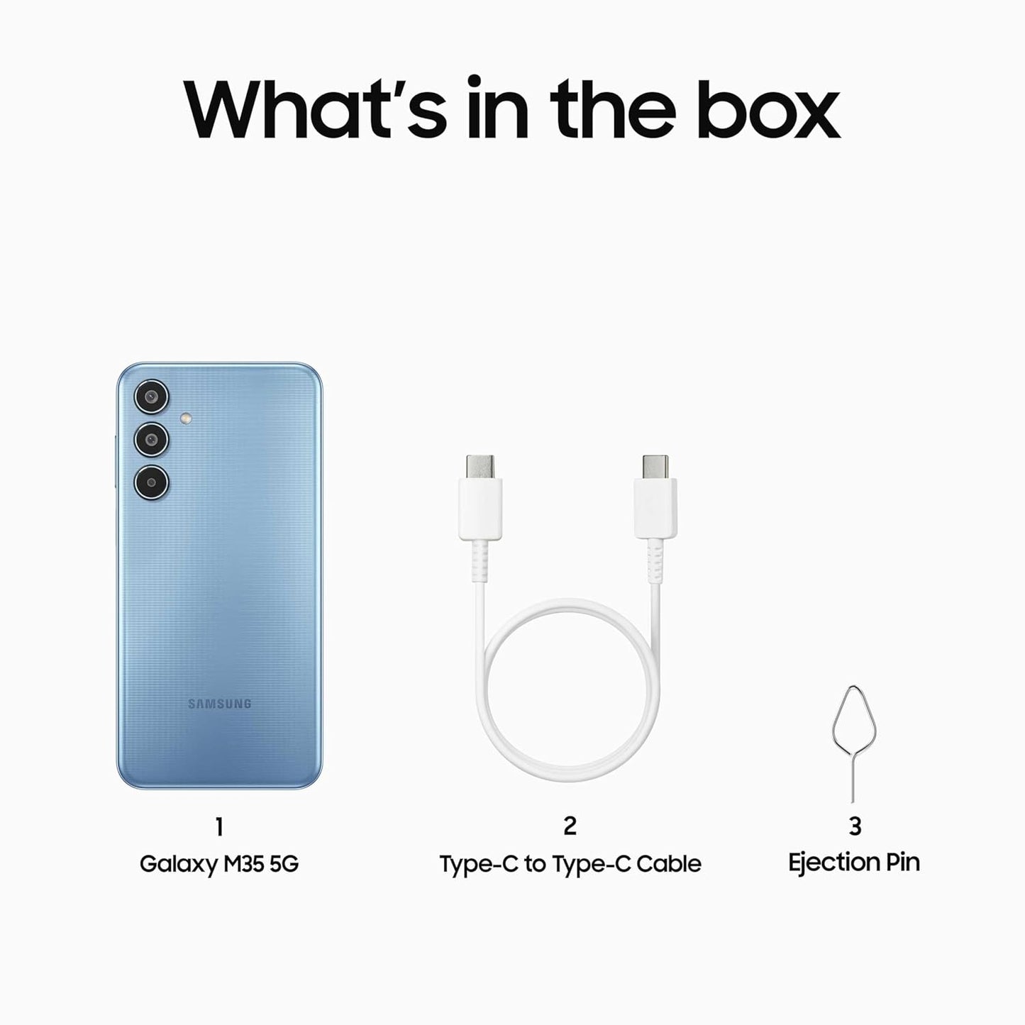 Samsung Galaxy M35 5G (DayBreak Blue,8GB RAM,128GB Storage)| Corning Gorilla Glass Victus+| AnTuTu Score 595K+| Vapour Cooling Chamber| 6000mAh Battery| 120Hz Super AMOLED Display| AI| Without Charger