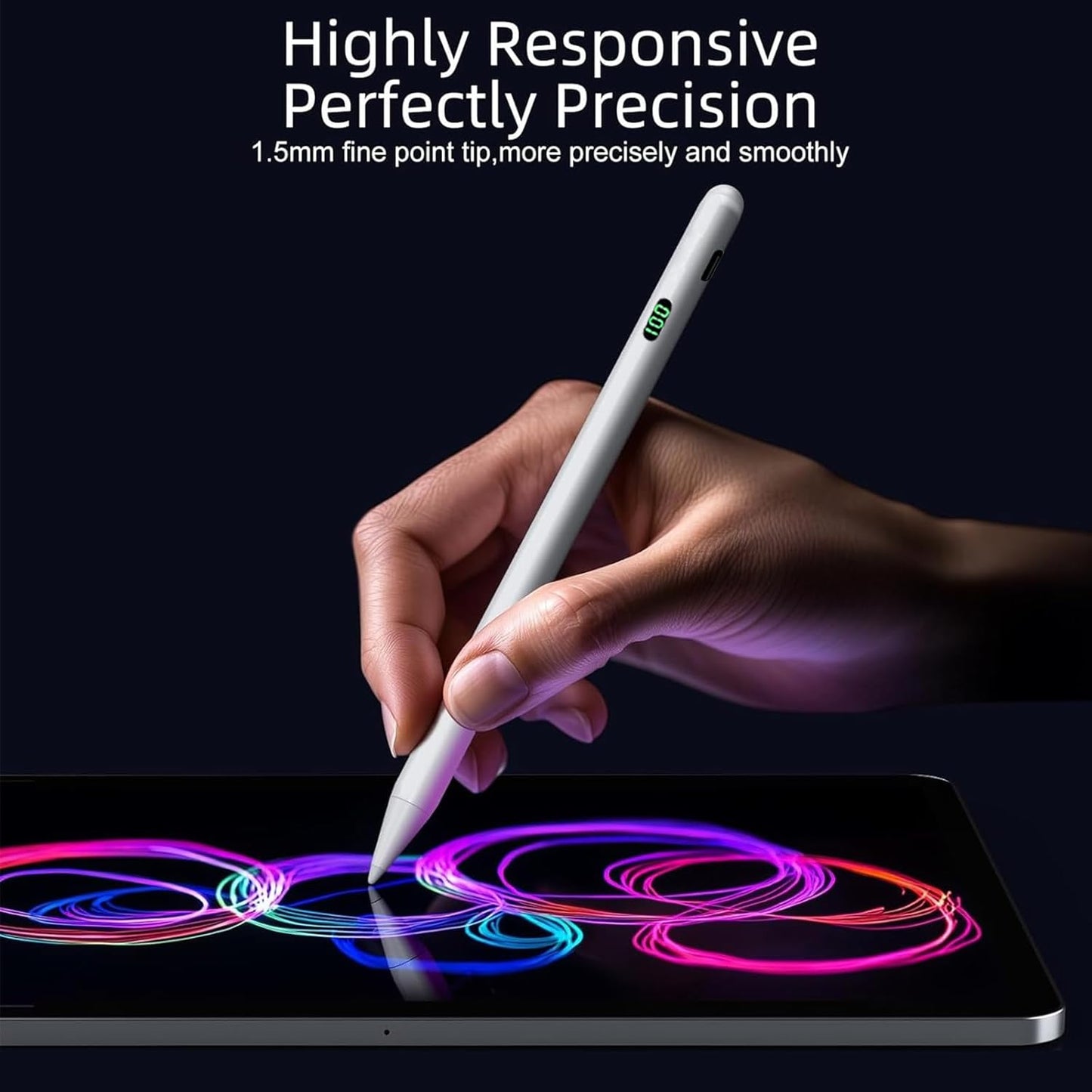 WeCool P1 iPad Pencil for iPad 10th/9th Generation, Stylus Pen for iPad with Upgraded 500mAh Battery | Palm Rejection | Magnetic Adsorption | Tilt Tech, Precise Stylus for iPad 2018-2024