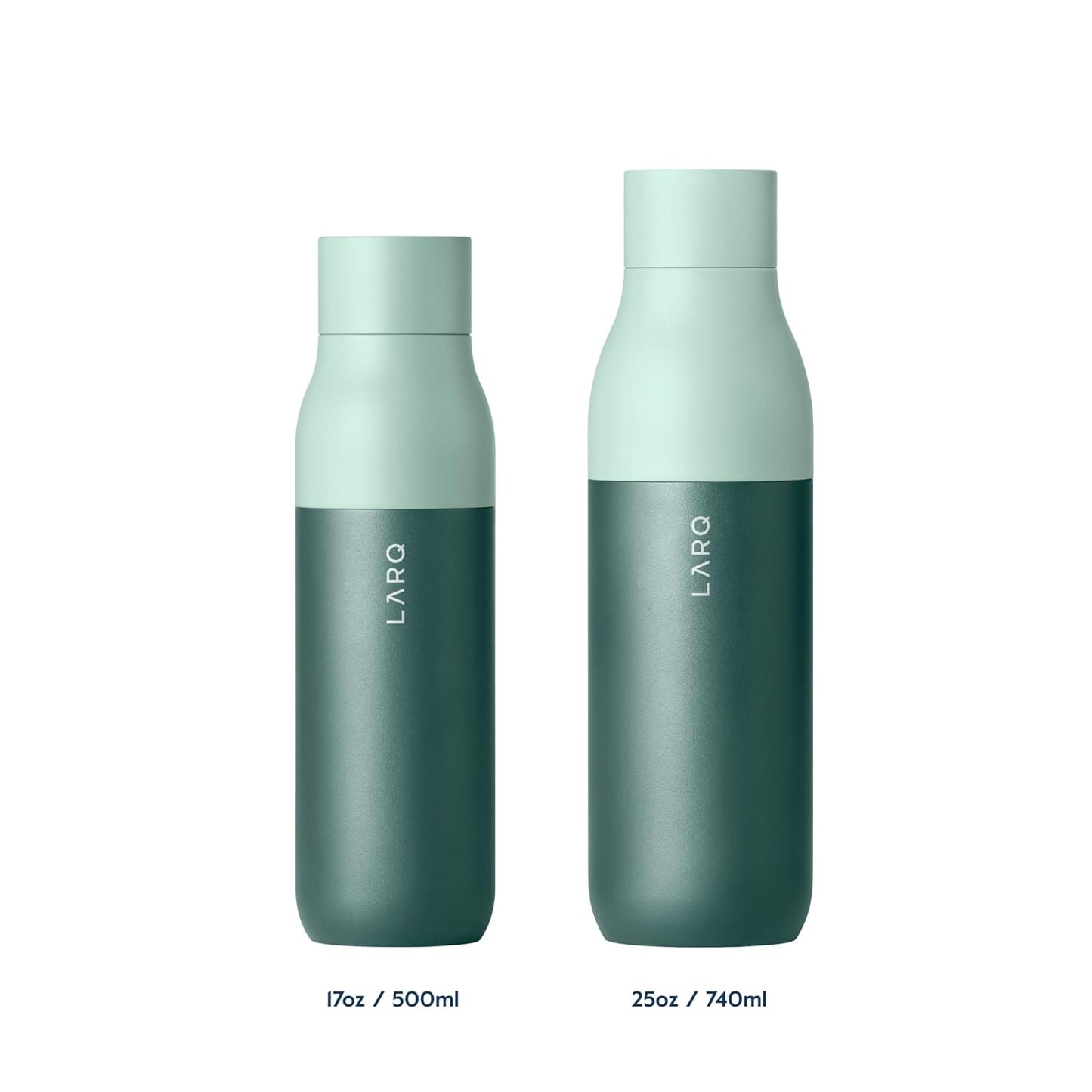 LARQ Bottle Purevis 17 Oz - Self-Cleaning And Insulated Stainless Steel Water Bottle With UV Water Purifier And Award-Winning Design | Reusable & Travel Friendly, 1-Year Warranty, Monaco Blue, 500 Ml