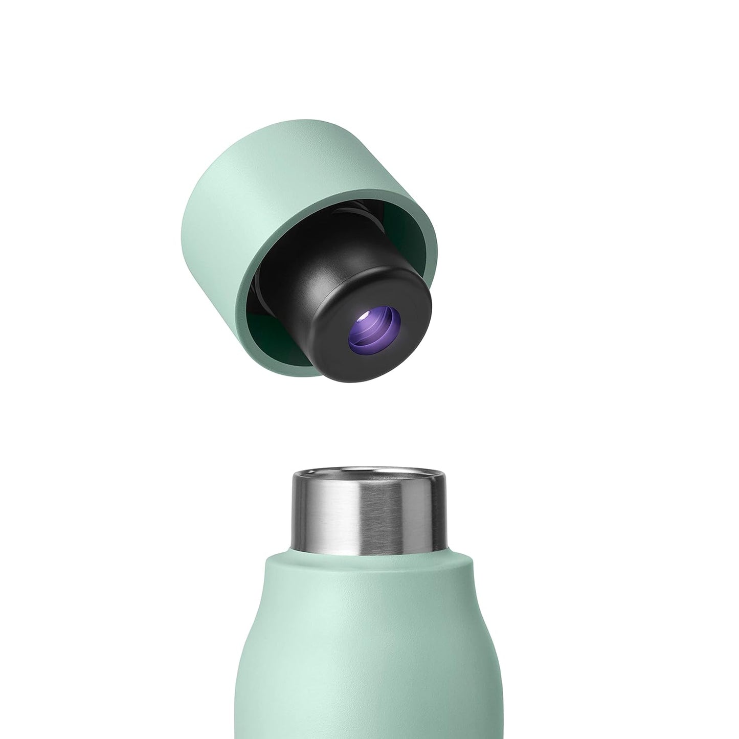 LARQ Bottle Purevis 17 Oz - Self-Cleaning And Insulated Stainless Steel Water Bottle With UV Water Purifier And Award-Winning Design | Reusable & Travel Friendly, 1-Year Warranty, Monaco Blue, 500 Ml