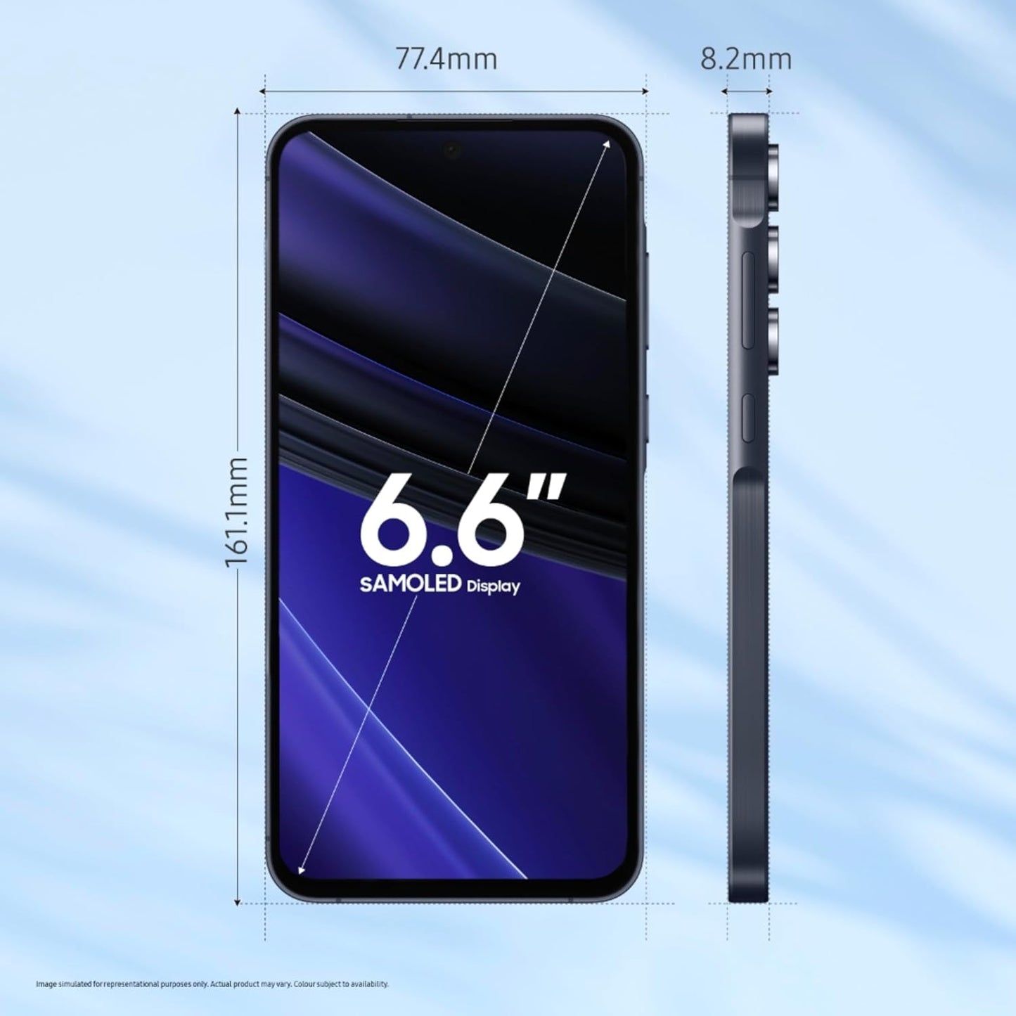 Samsung Galaxy A55 5G (Awesome Navy, 8GB RAM, 256GB Storage) | AI | Metal Frame | 50 MP Main Camera (OIS) | Super HDR Video| Nightography | IP67 | Corning Gorilla Glass Victus+ | sAMOLED Display