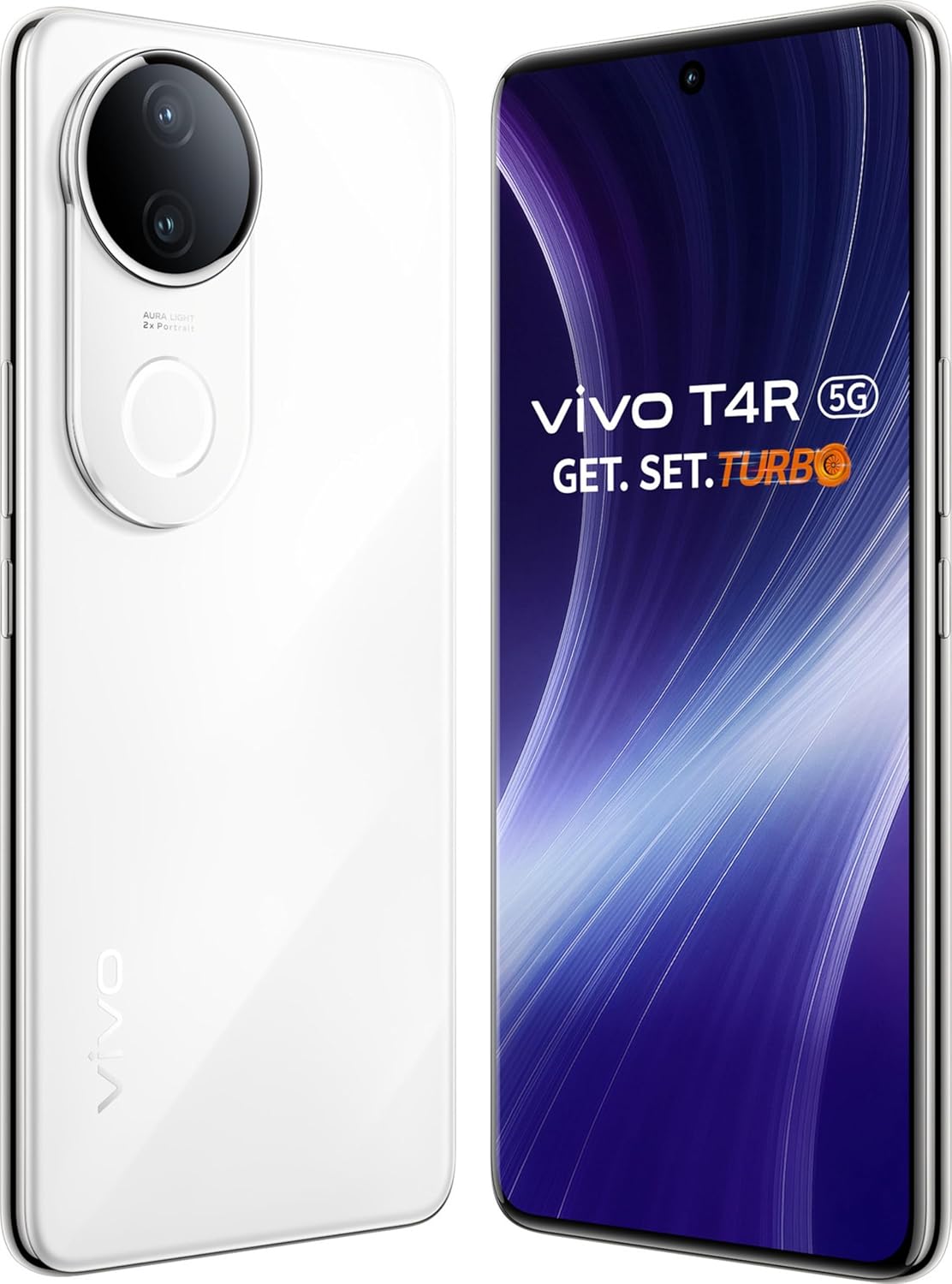 VIVO T4R 5G (Arctic White, 8GB RAM, 256GB Storage) | 6.77" Quad Curved AMOLED 120Hz Display | 50MP OIS Dual Rear + 32MP Front Camera | Dimensity 7400 | 5700mAh Battery, 44W FlashCharge, IP68 & IP69