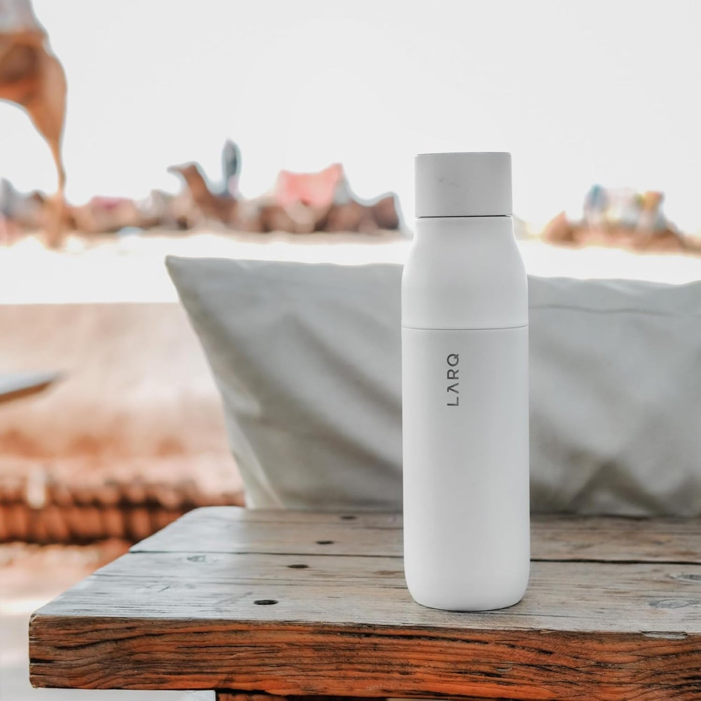 LARQ Bottle Purevis 17 Oz - Self-Cleaning And Insulated Stainless Steel Water Bottle With UV Water Purifier And Award-Winning Design | Reusable & Travel Friendly, 1-Year Warranty, Monaco Blue, 500 Ml