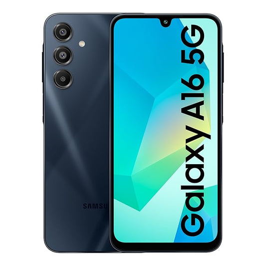 Samsung Galaxy A16 5G (Blue Black, 6GB RAM, 128GB Storage) | AI | Circle to Search | Super AMOLED | 6.5 Inch Display | 50MP Triple Camera | IP54 Rated | 6 Times OS Upgrades