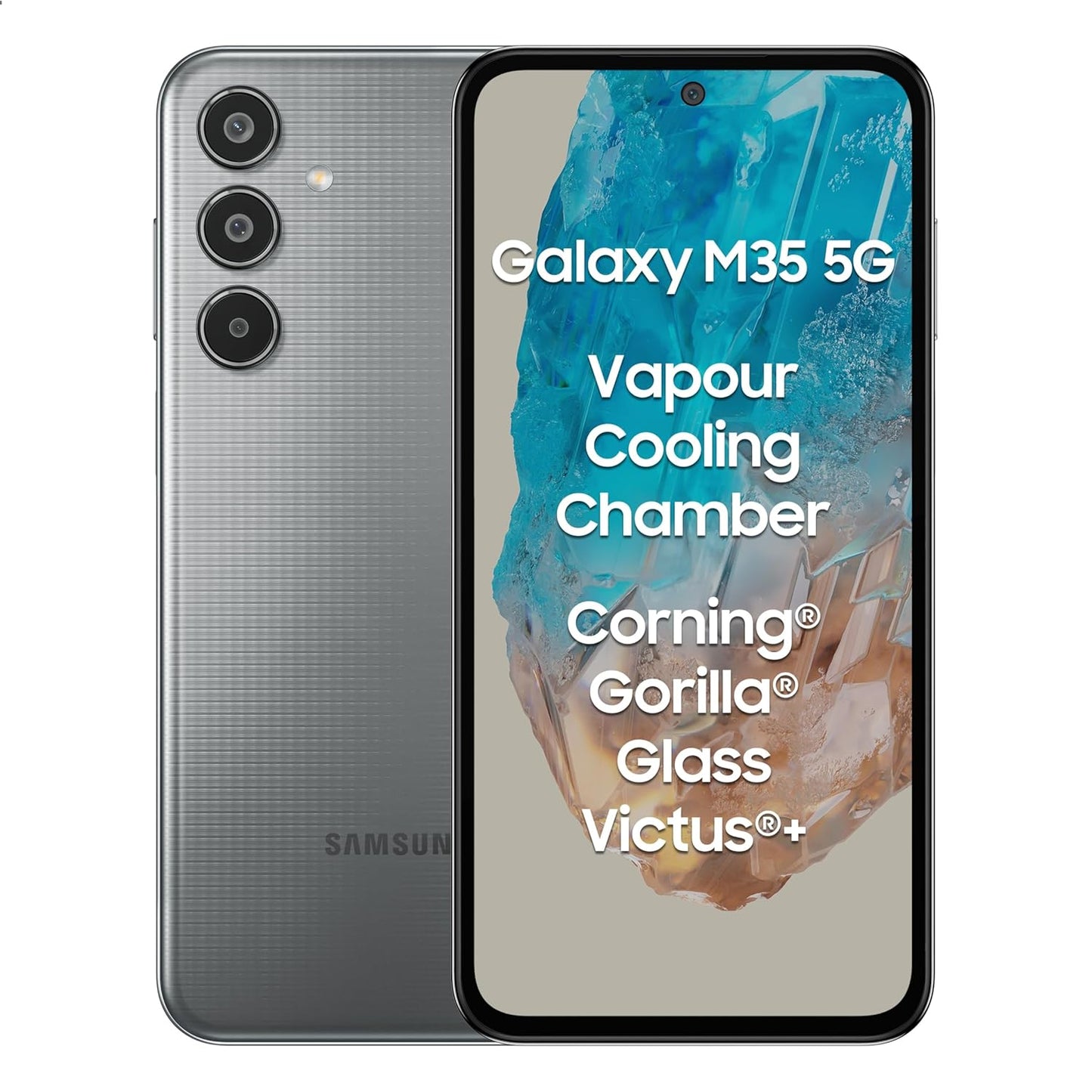 Samsung Galaxy M35 5G (DayBreak Blue,8GB RAM,128GB Storage)| Corning Gorilla Glass Victus+| AnTuTu Score 595K+| Vapour Cooling Chamber| 6000mAh Battery| 120Hz Super AMOLED Display| AI| Without Charger