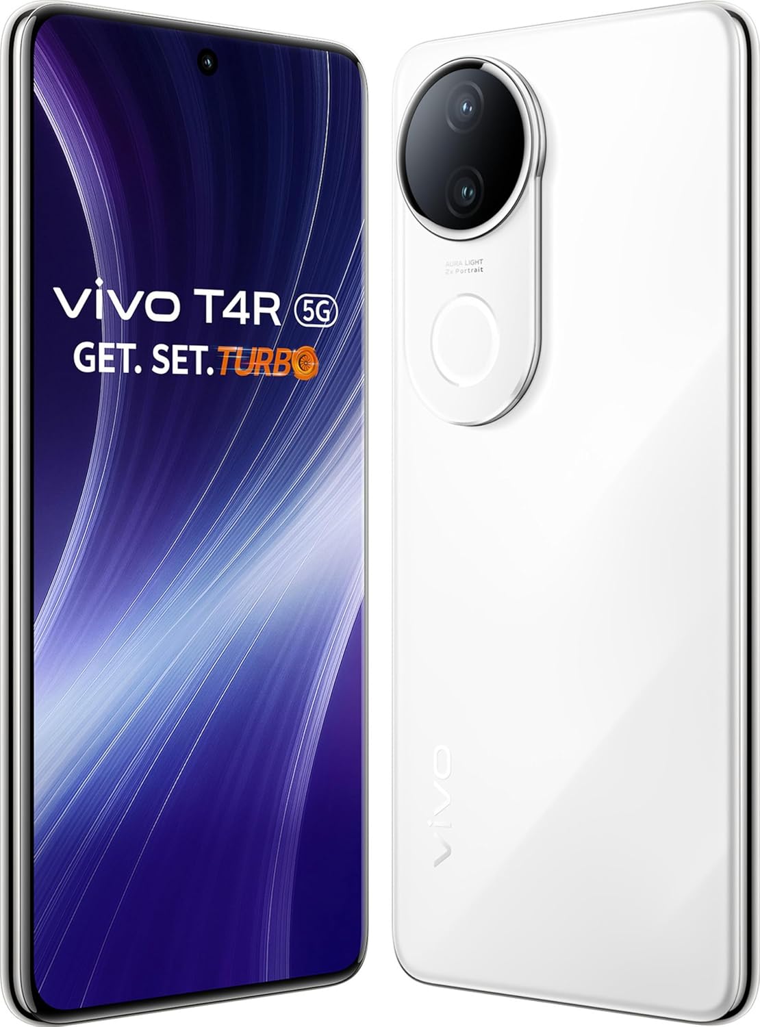 VIVO T4R 5G (Arctic White, 8GB RAM, 256GB Storage) | 6.77" Quad Curved AMOLED 120Hz Display | 50MP OIS Dual Rear + 32MP Front Camera | Dimensity 7400 | 5700mAh Battery, 44W FlashCharge, IP68 & IP69
