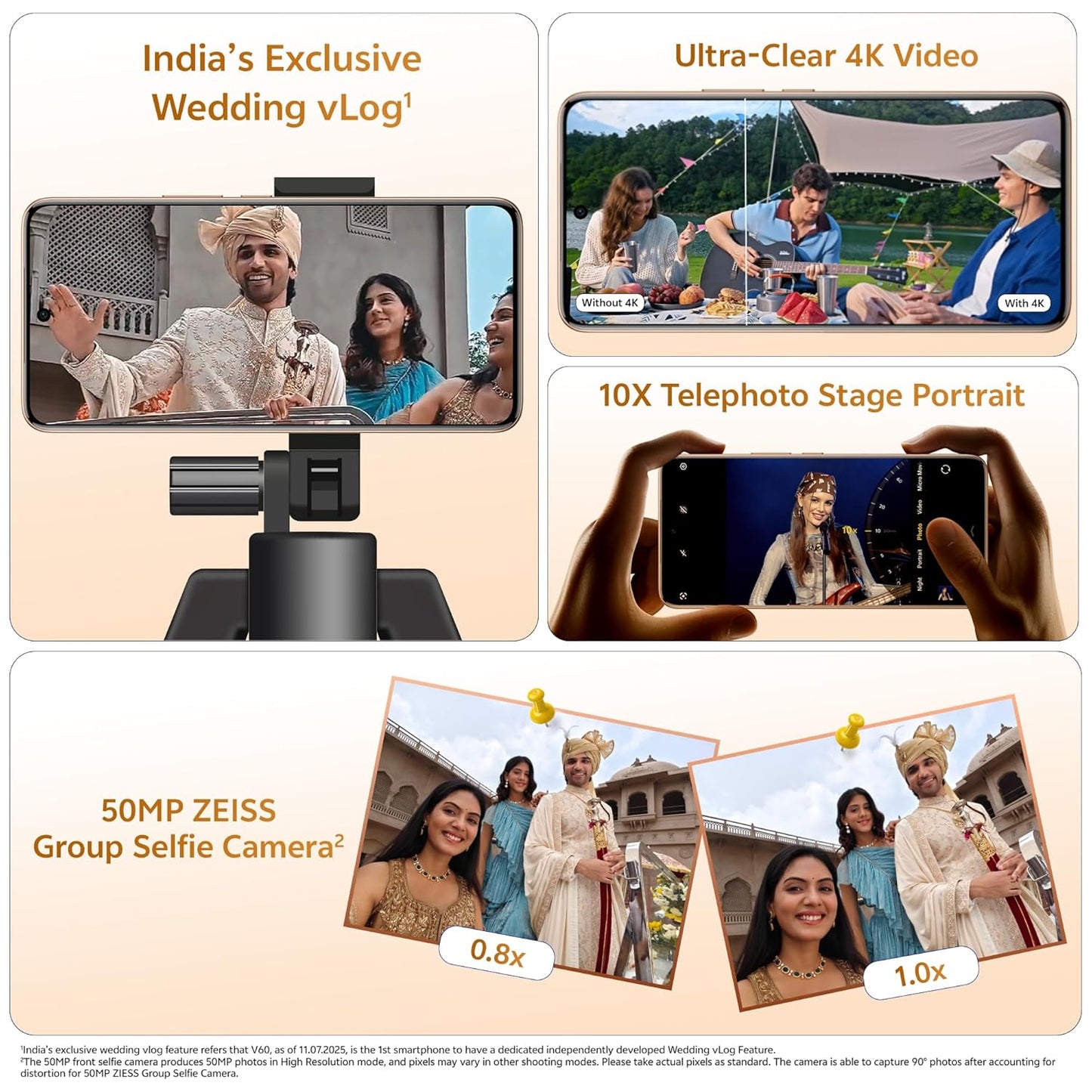 Vivo V60 5G (Mist Gray, 8GB RAM, 256GB Storage) with No Cost EMI/Additional Exchange Offers