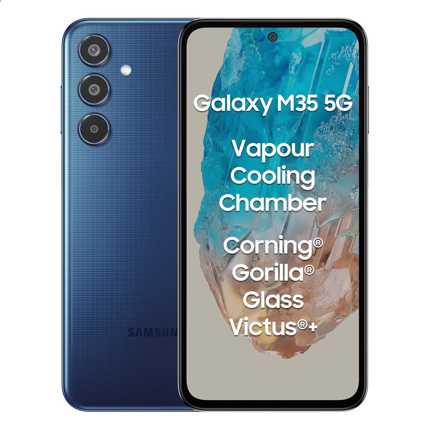 Samsung Galaxy M35 5G (DayBreak Blue,8GB RAM,128GB Storage)| Corning Gorilla Glass Victus+| AnTuTu Score 595K+| Vapour Cooling Chamber| 6000mAh Battery| 120Hz Super AMOLED Display| AI| Without Charger