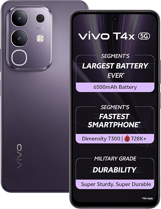 VIVO T4x (Pronto Purple, 6GB + 128GB)