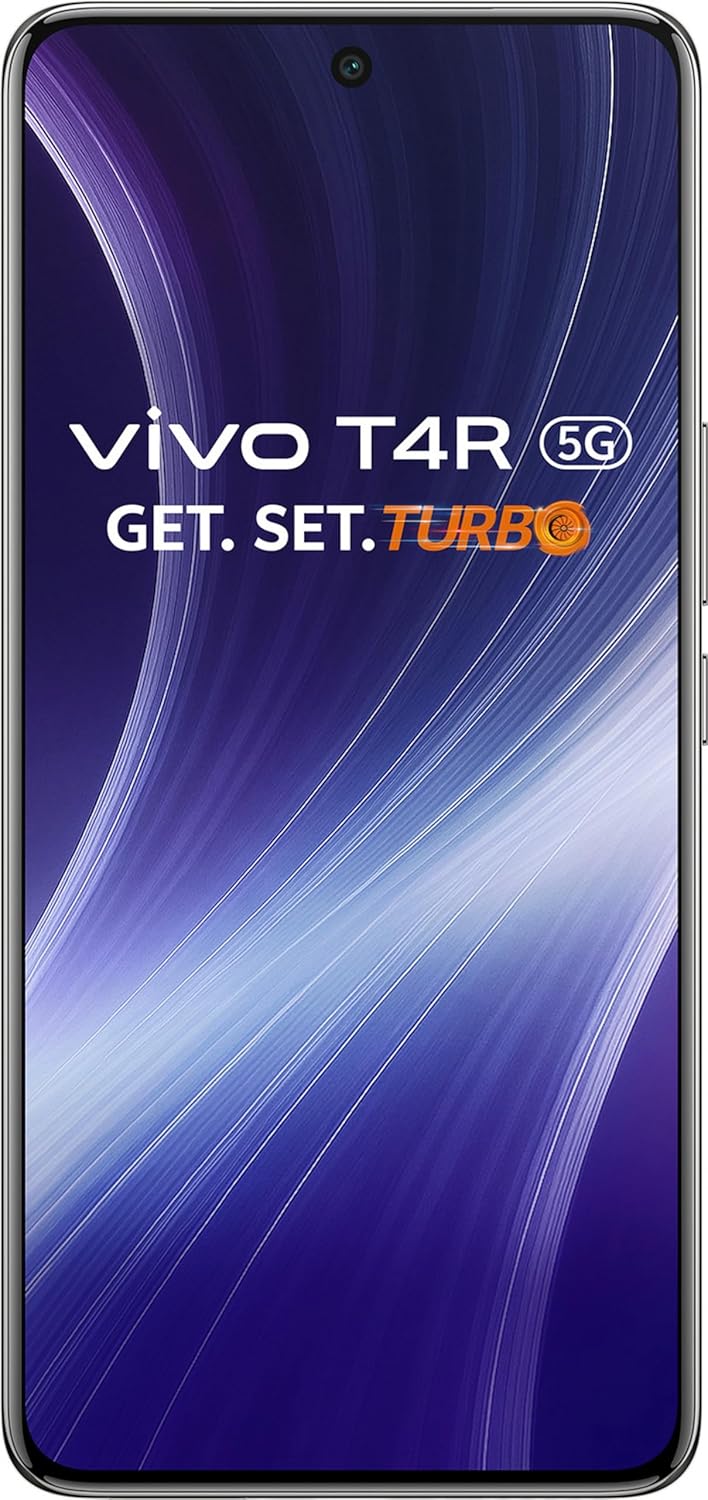 VIVO T4R 5G (Arctic White, 8GB RAM, 256GB Storage) | 6.77" Quad Curved AMOLED 120Hz Display | 50MP OIS Dual Rear + 32MP Front Camera | Dimensity 7400 | 5700mAh Battery, 44W FlashCharge, IP68 & IP69