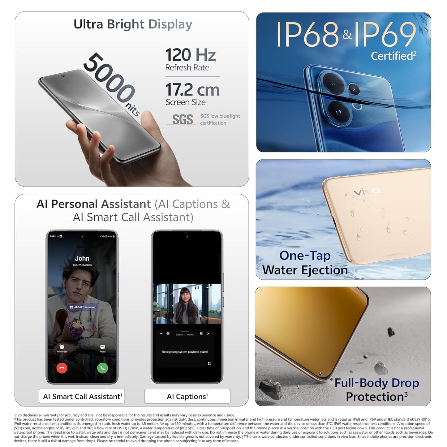 Vivo V60 5G (Mist Gray, 8GB RAM, 256GB Storage) with No Cost EMI/Additional Exchange Offers