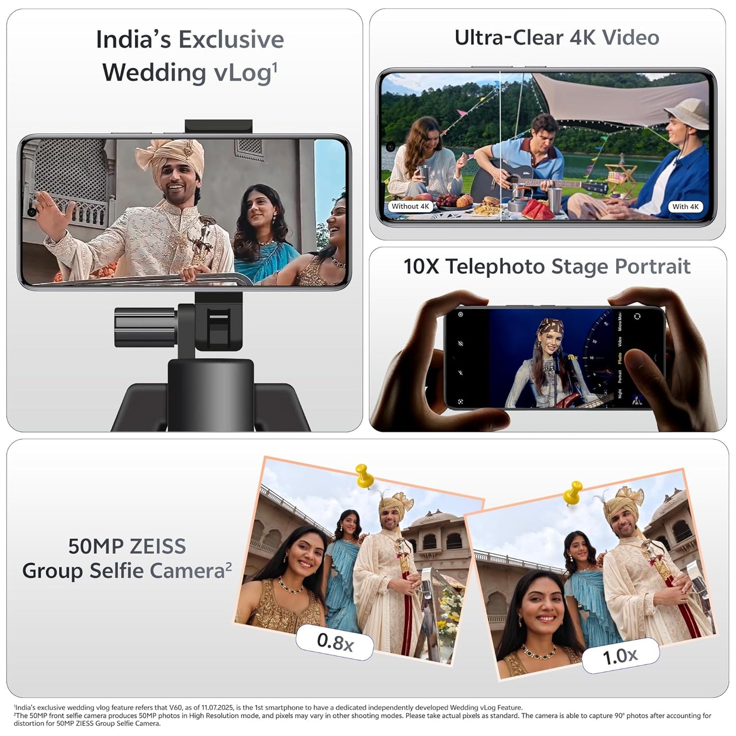 Vivo V60 5G (Mist Gray, 8GB RAM, 256GB Storage) with No Cost EMI/Additional Exchange Offers